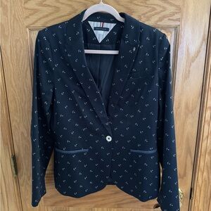Tommy Hilfiger Black Blazer with Anchor Design